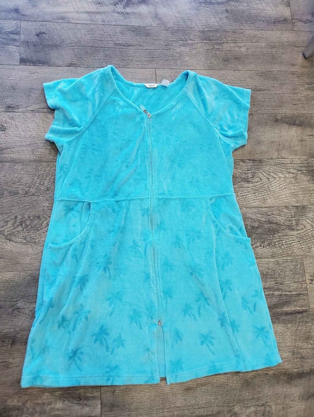 Teal Adonna Zip Up Robe